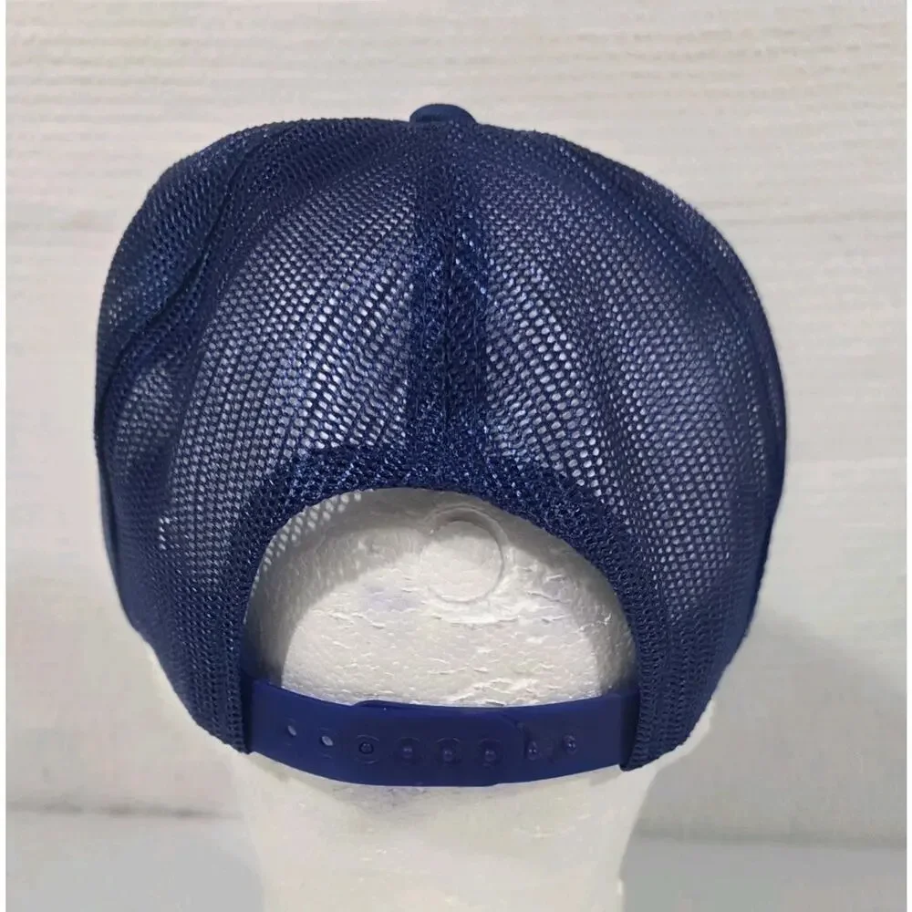 Vintage Canada Patch Trucker Hat Maple Leaf Blue Mesh Snapback